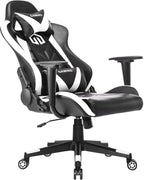 GOTMINSI Ergonomic Racing Desk Chair - White - Gaming Accessories by Handbags Specialist Headquarter | Available at Handbags Specialist Headquarter