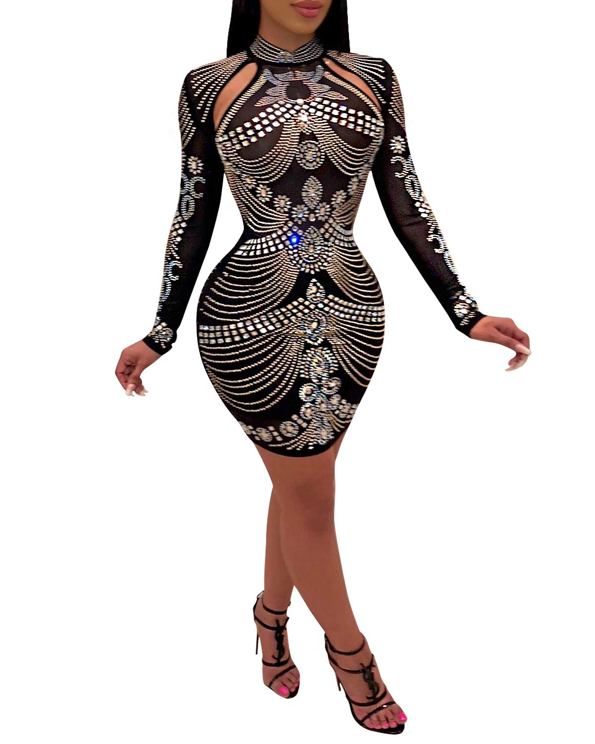 Mesh Bodycon Mini Dress