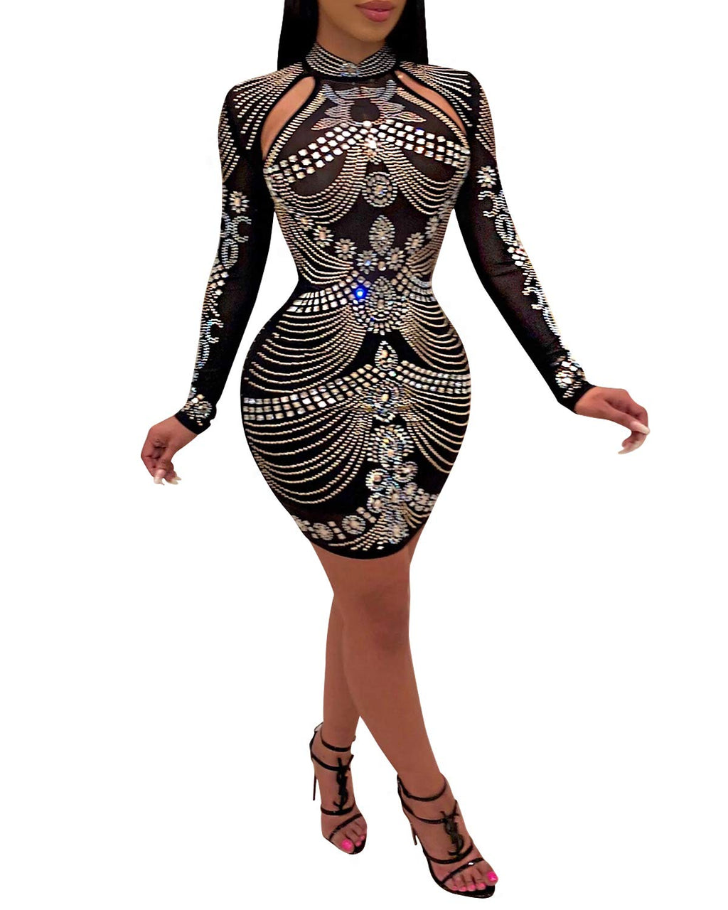 Mesh Bodycon Mini Dress