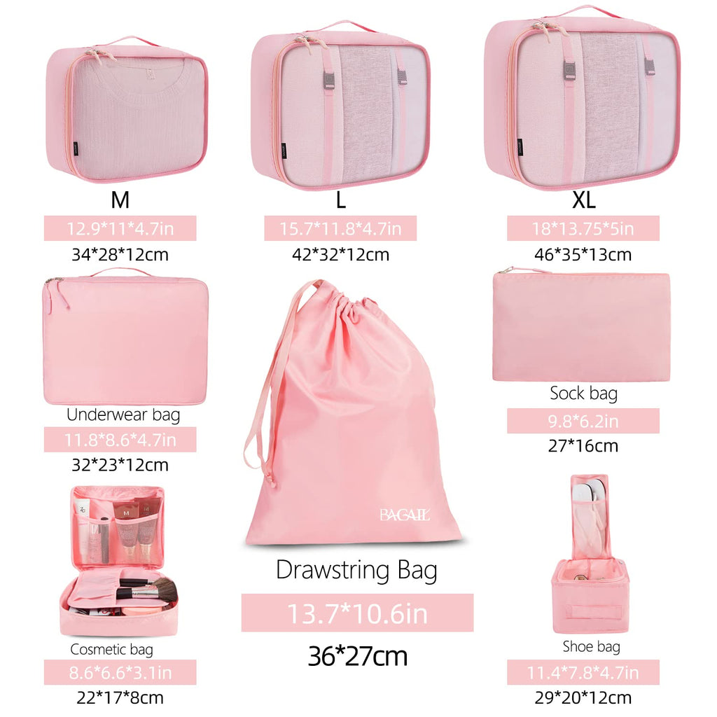 TravelMate 8-Piece Packing Cubes - Luggage Travel Bags by Handbags Specialist Headquarter | Available at Handbags Specialist Headquarter