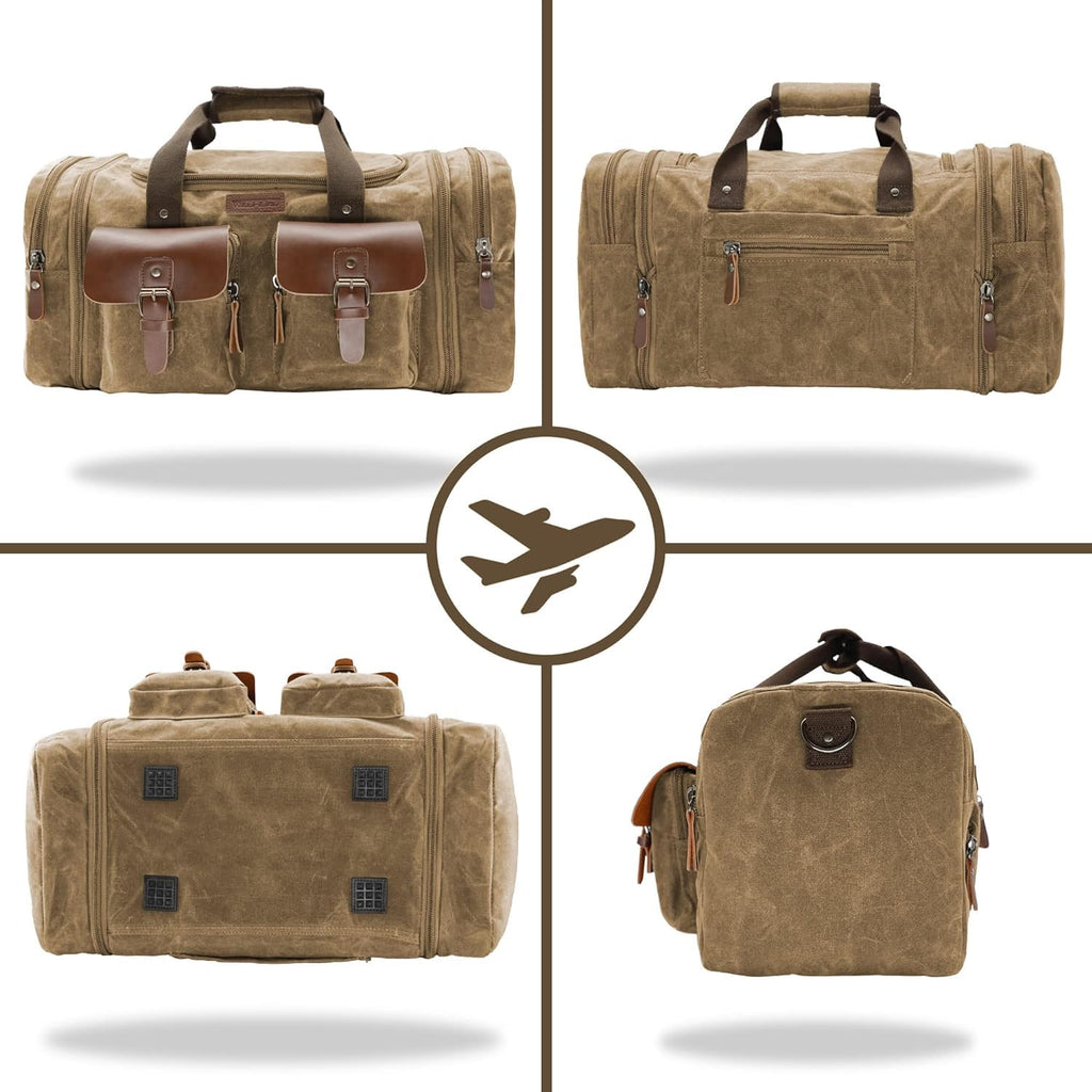 Wildroad 50L Waxed Canvas Waterproof Duffle Bag