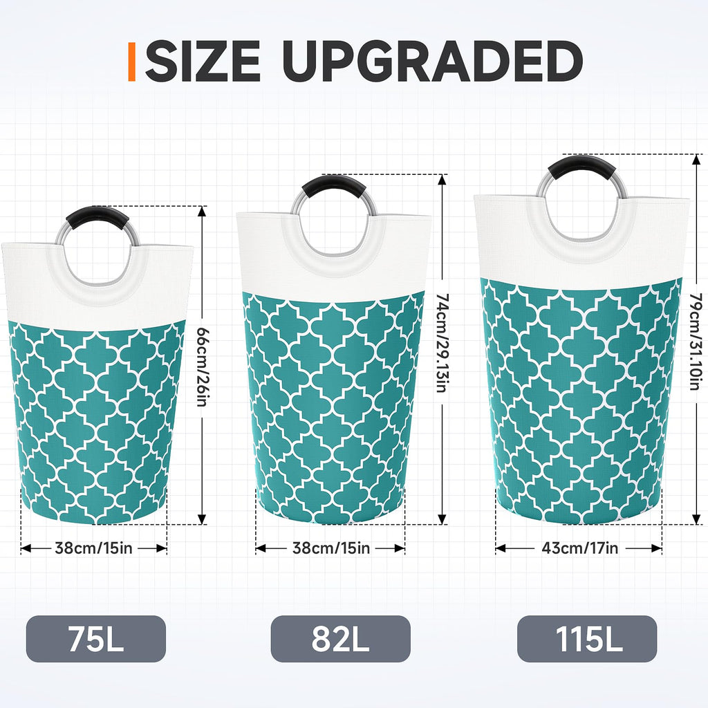 Collapsible Hamper Bag - Grey - Laundry Baskets by Handbags Specialist Headquarter | Available at Handbags Specialist Headquarter