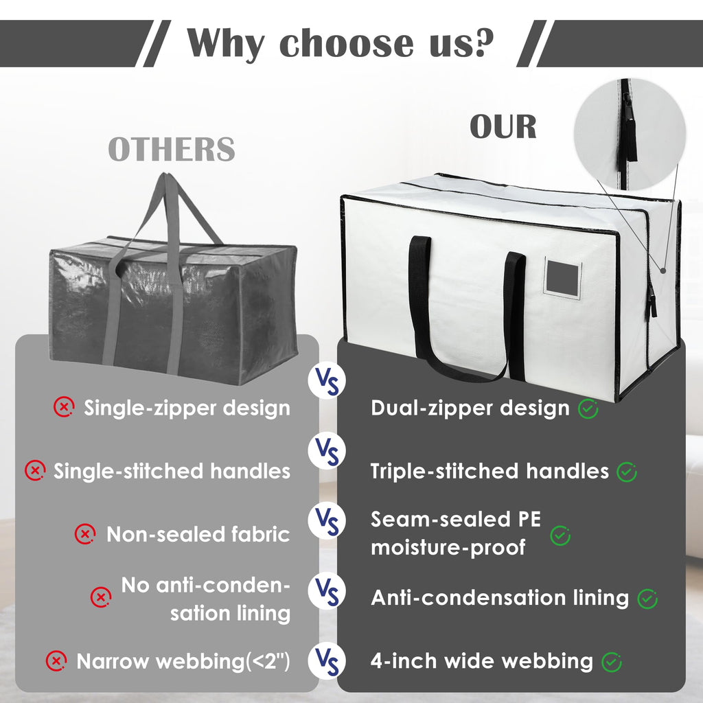 6 Pack XL Heavy Duty Moving Bags - Dark Blue