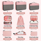 BAGAIL Travel Cubes: 8/9 Set Packing Organizers -  by Handbags Specialist Headquarter | Available at Handbags Specialist Headquarter