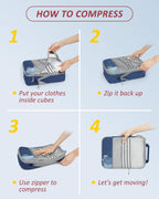 PackPro 6 Set Compression Cubes for Travel - Luggage Travel Bags by Handbags Specialist Headquarter | Available at Handbags Specialist Headquarter