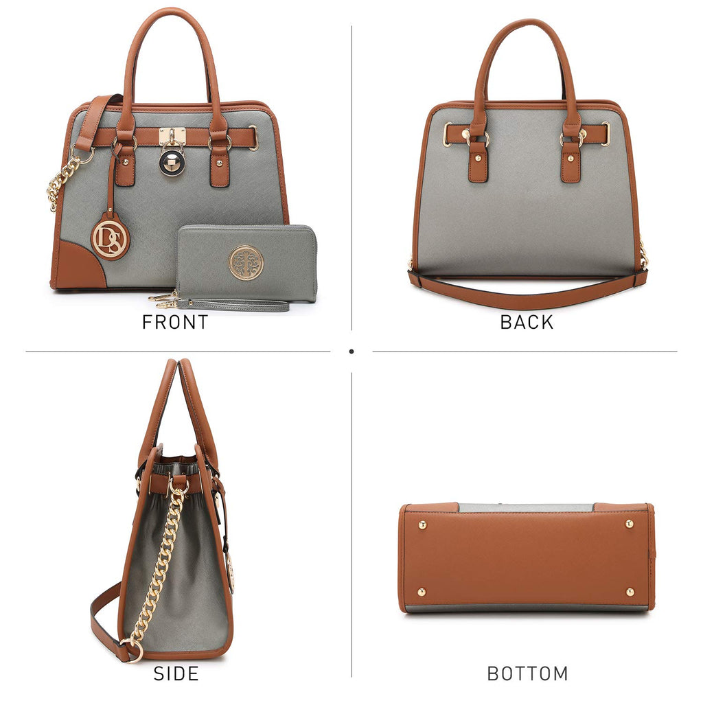 Dasein Women’s 2pcs Satchel & Shoulder Bag Set