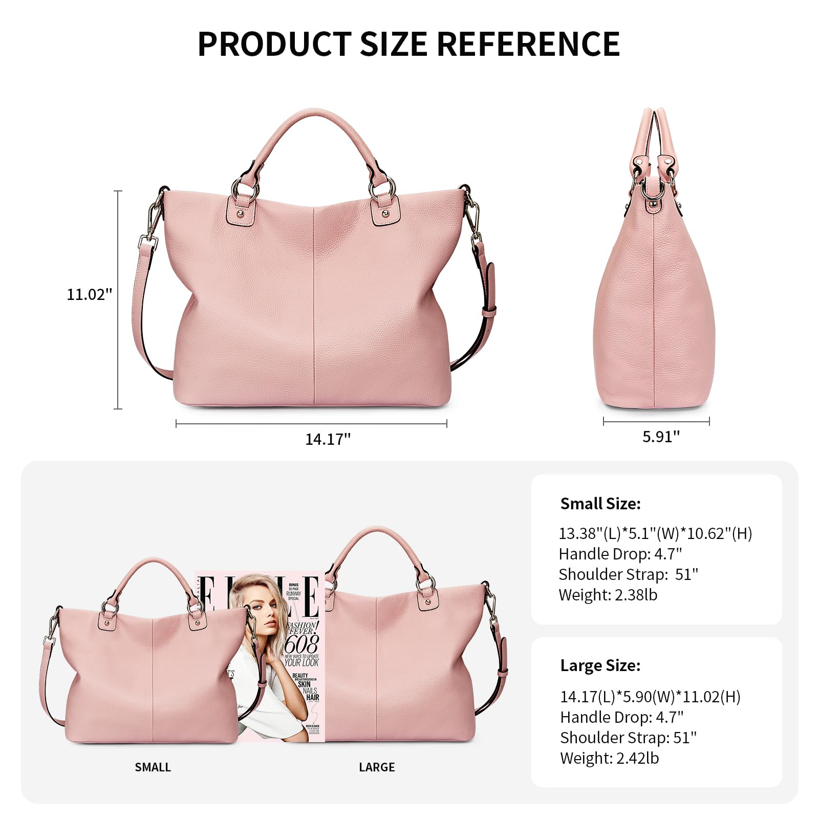 Kattee Women's Leather Tote Bag