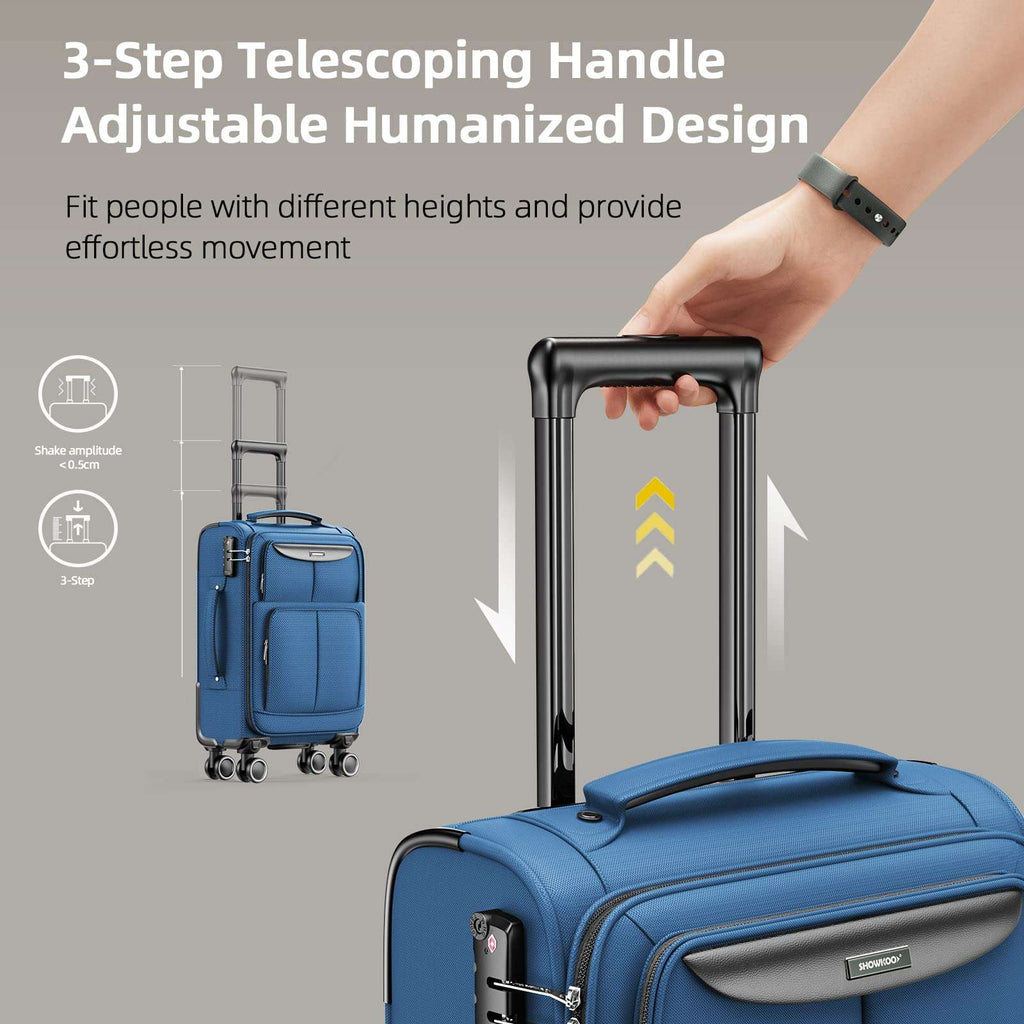 SHOWKOO Armygreen 3-Piece Expandable Luggage Set - Luggage Travel Bags by Handbags Specialist Headquarter | Available at Handbags Specialist Headquarter