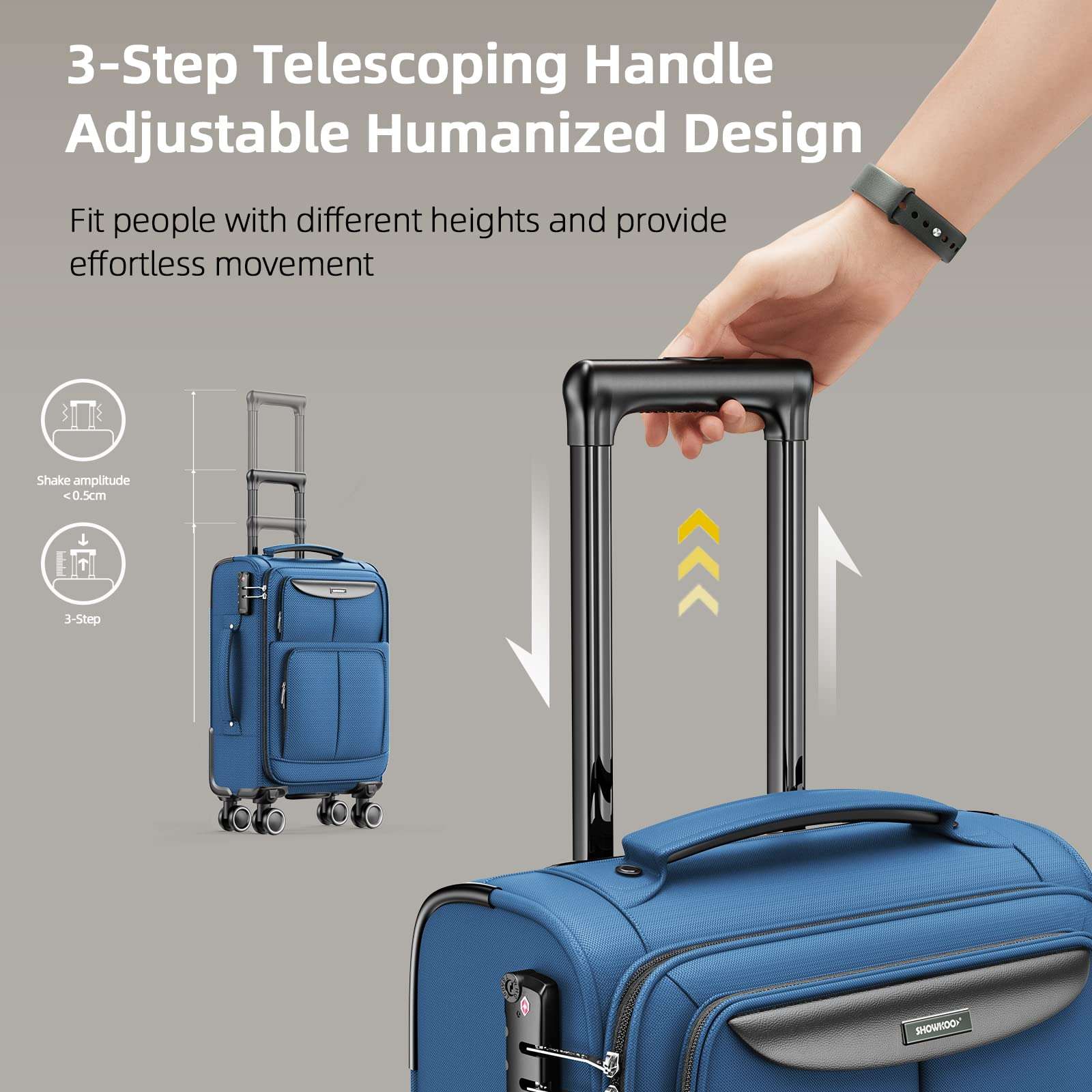 SHOWKOO Armygreen 3-Piece Expandable Luggage Set - Luggage Travel Bags by Handbags Specialist Headquarter | Available at Handbags Specialist Headquarter