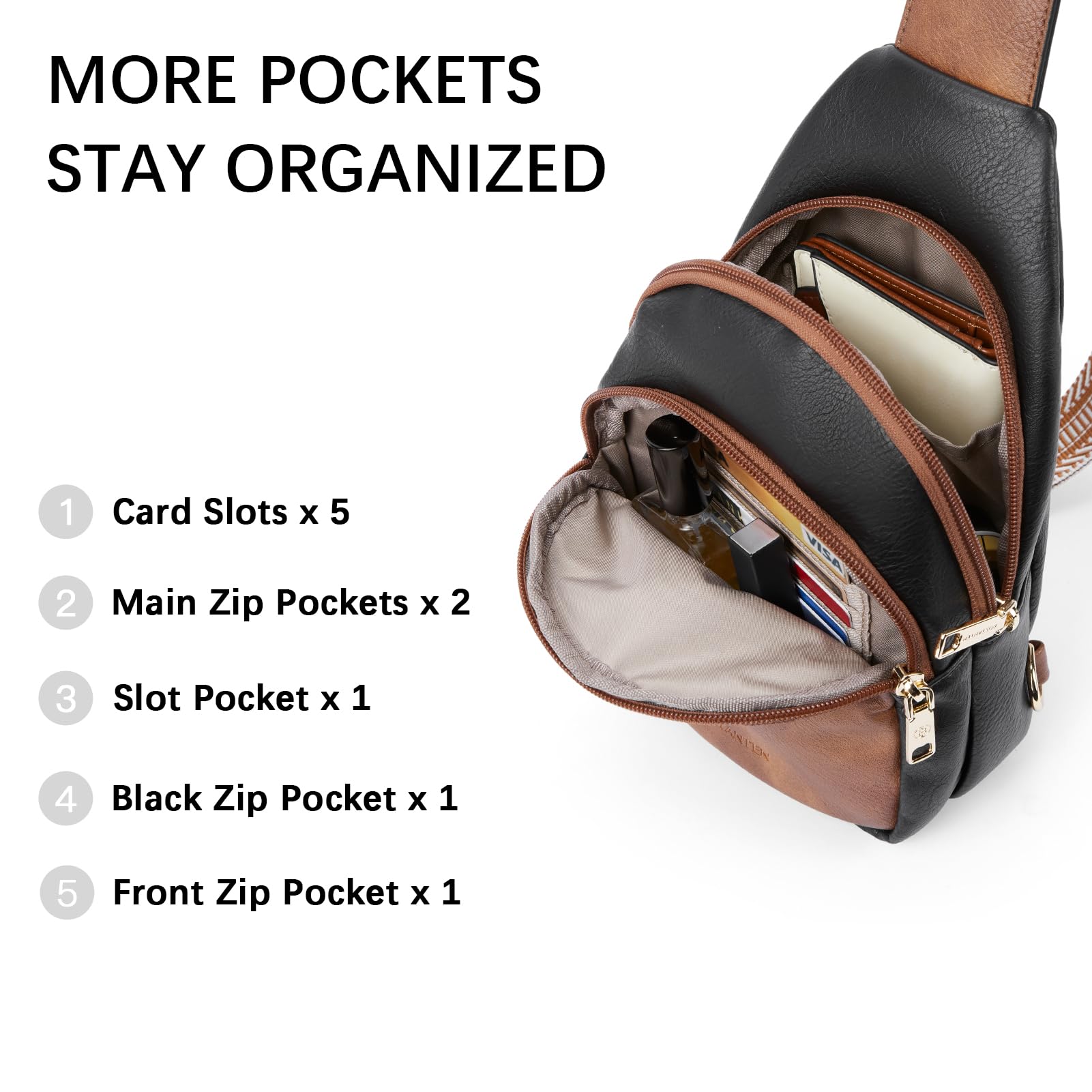 BOSTANTEN Chic Leather Crossbody Sling Bag -  by Handbags Specialist Headquarter | Available at Handbags Specialist Headquarter