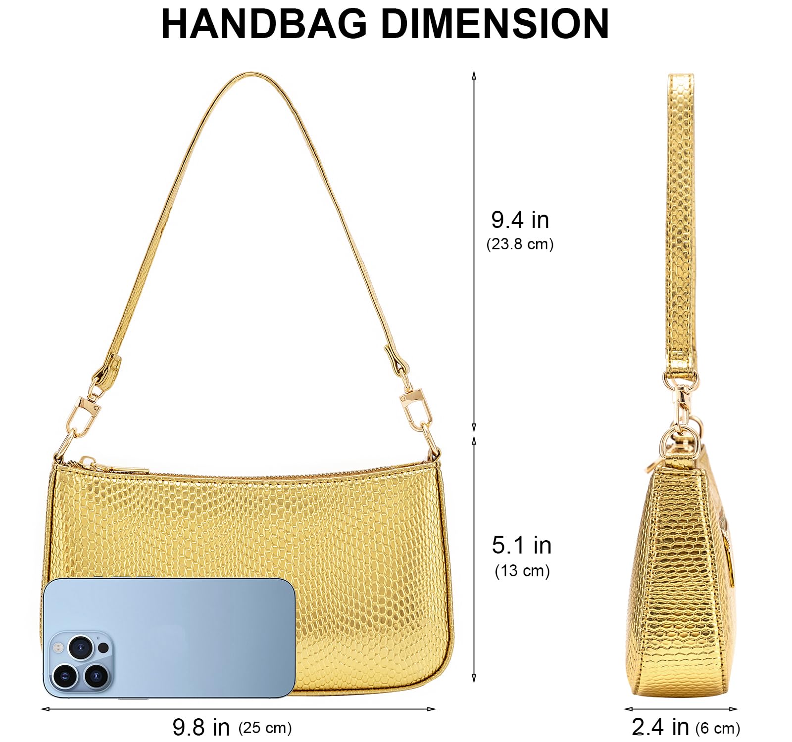 Retro Vegan Leather Shoulder Bag -  by Handbags Specialist Headquarter | Available at Handbags Specialist Headquarter