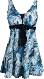 Plus Size Tummy Control Swimdress with Boyshorts