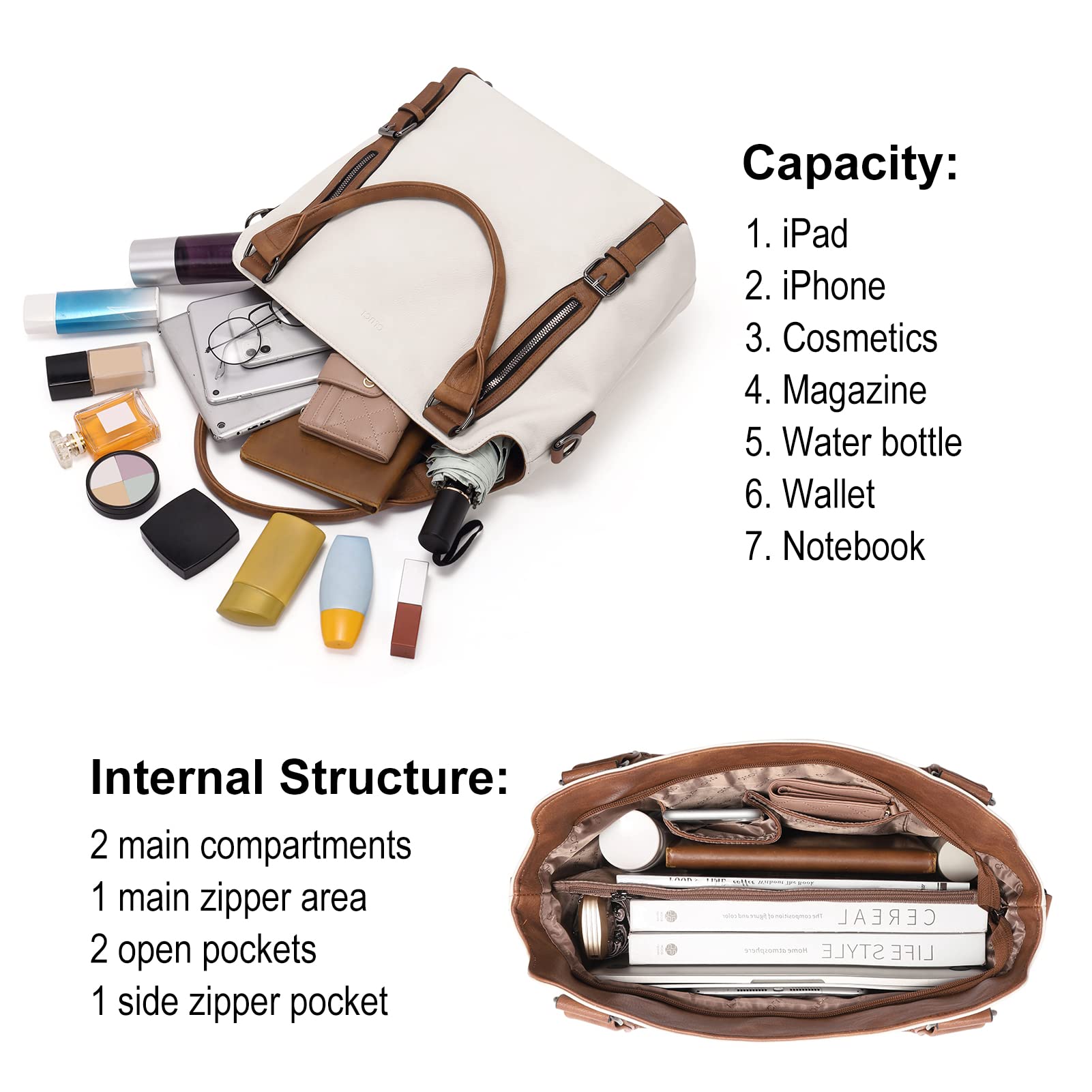 CLUCI Eco Luxe Vegan Leather Tote Bag - Bucket Bag by Handbags Specialist Headquarter | Available at Handbags Specialist Headquarter