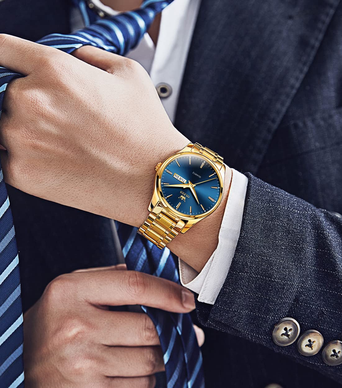 EclipseTime: Luminous Men's Luxury Chrono Watch