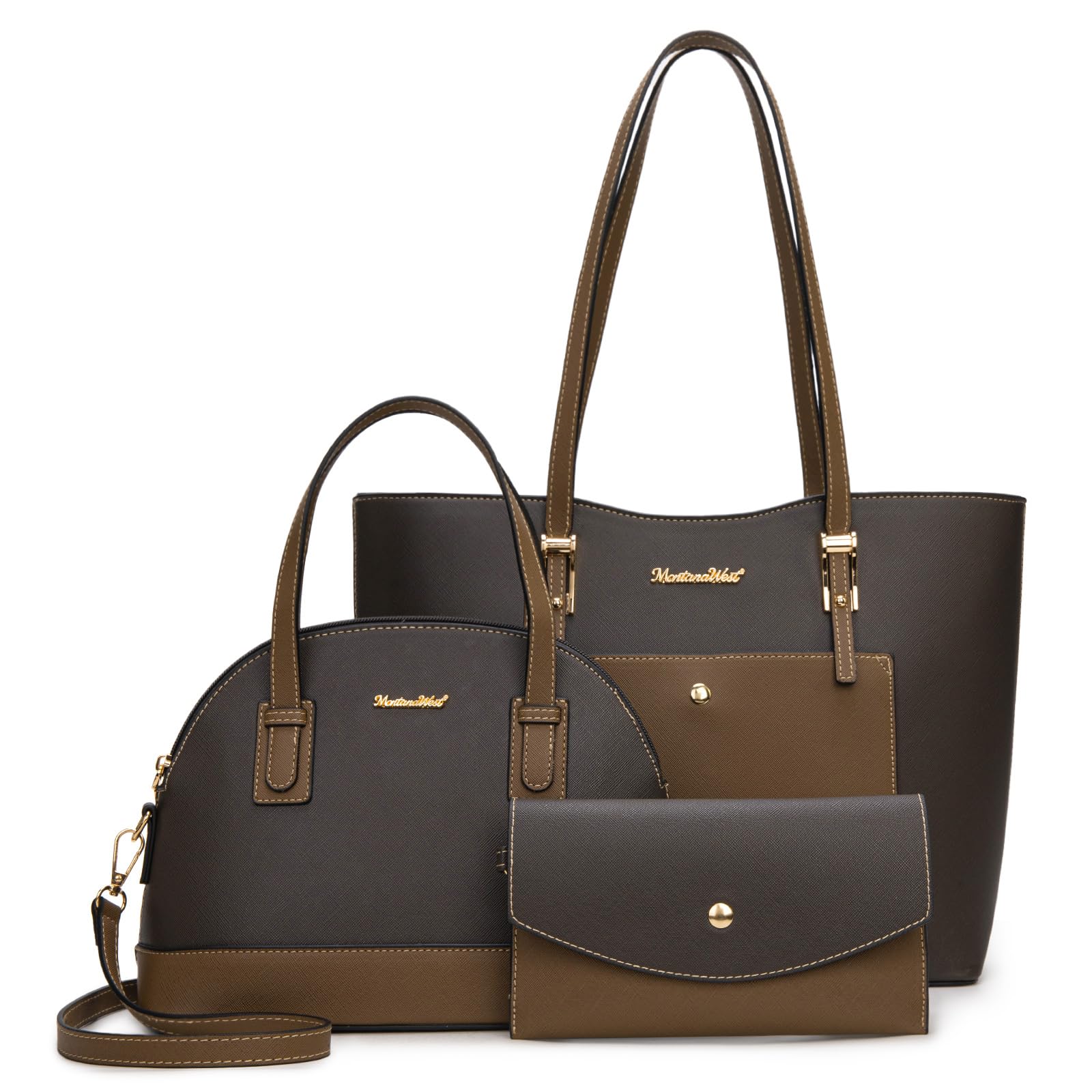Montana West Luxe Trio: Tote, Wallet & Satchel Set