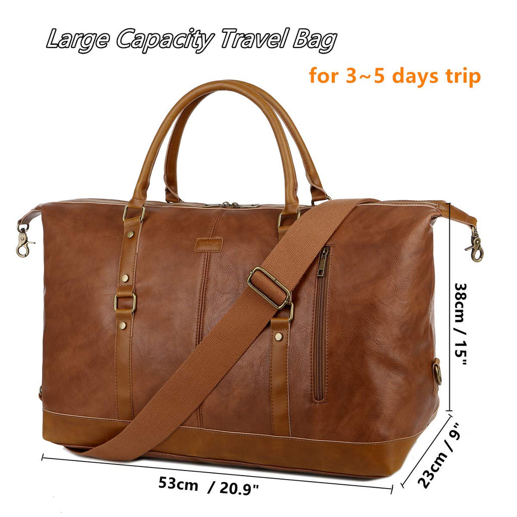 BAOSHA Vegan Leather Oversized Duffel Bag