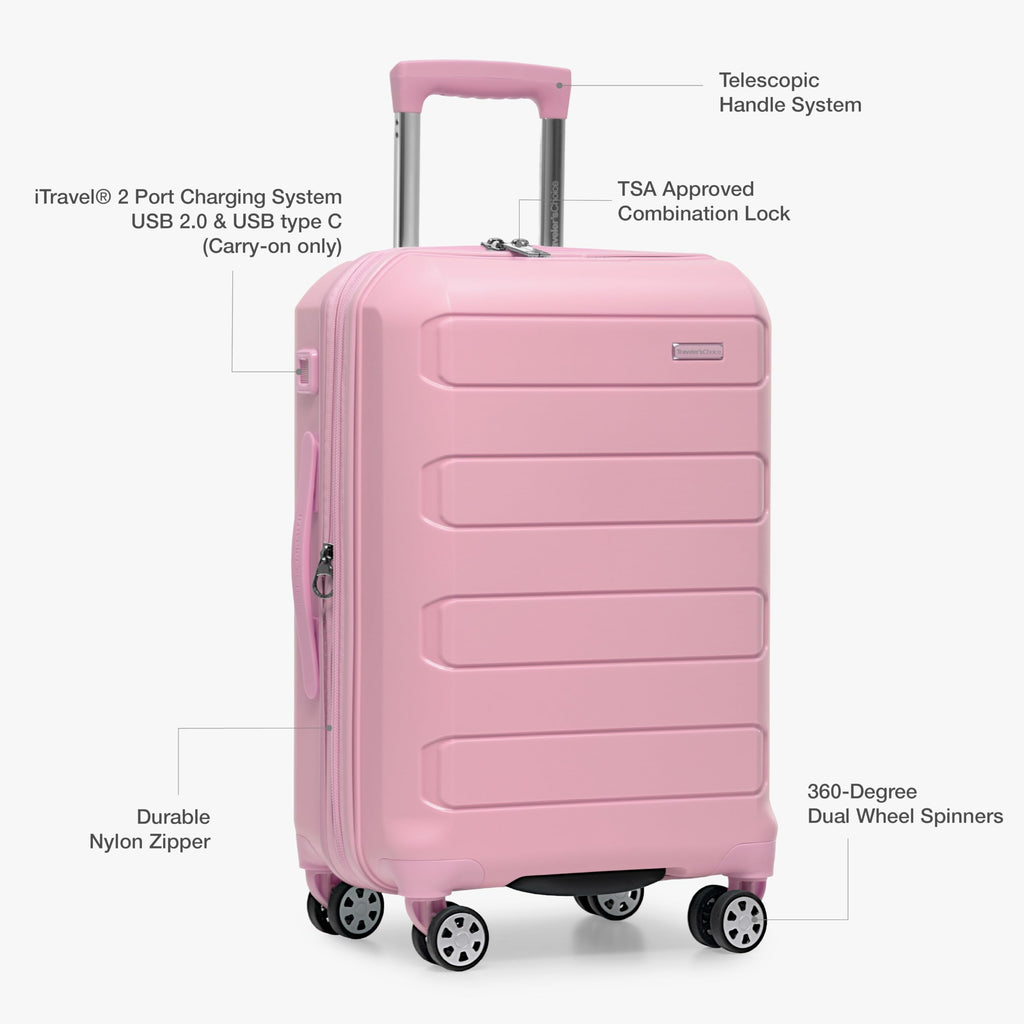 Traveler's Choice Indestructible 22 Spinner Carry-on - Luggage Travel Bags by Handbags Specialist Headquarter | Available at Handbags Specialist Headquarter