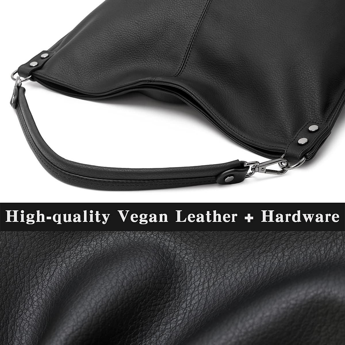 Lapsting Boho Faux Leather Hobo Shoulder Bag