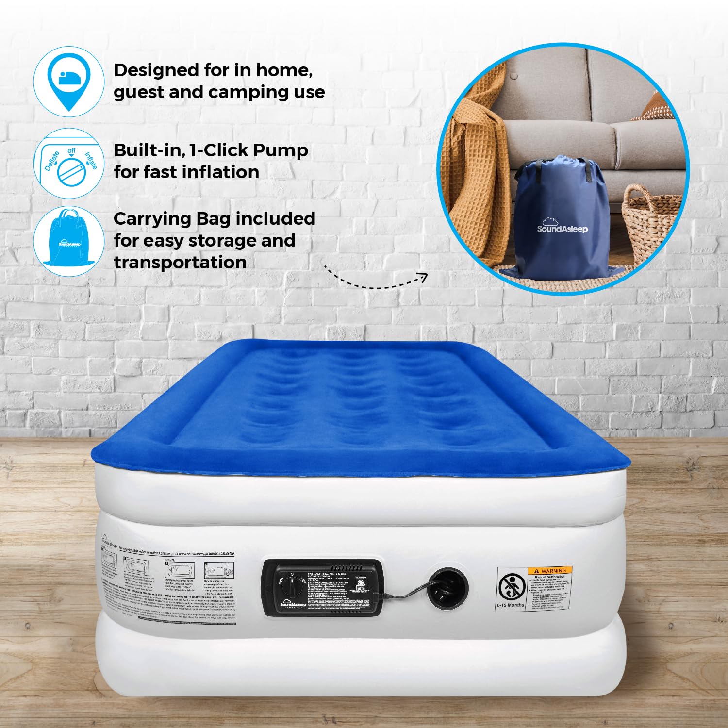 DreamNest Luxe Air Mattress with ComfortCoil Tech - Appliances by Handbags Specialist Headquarter | Available at Handbags Specialist Headquarter