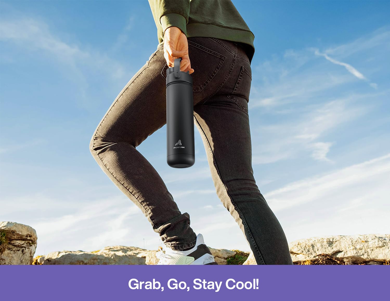 ChillKnight 26oz: Dual-Lid Leak-Proof Bottle - Water Bottles by Handbags Specialist Headquarter | Available at Handbags Specialist Headquarter