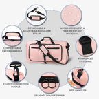 Foldable 65L Duffle Bag with Shoe Compartment