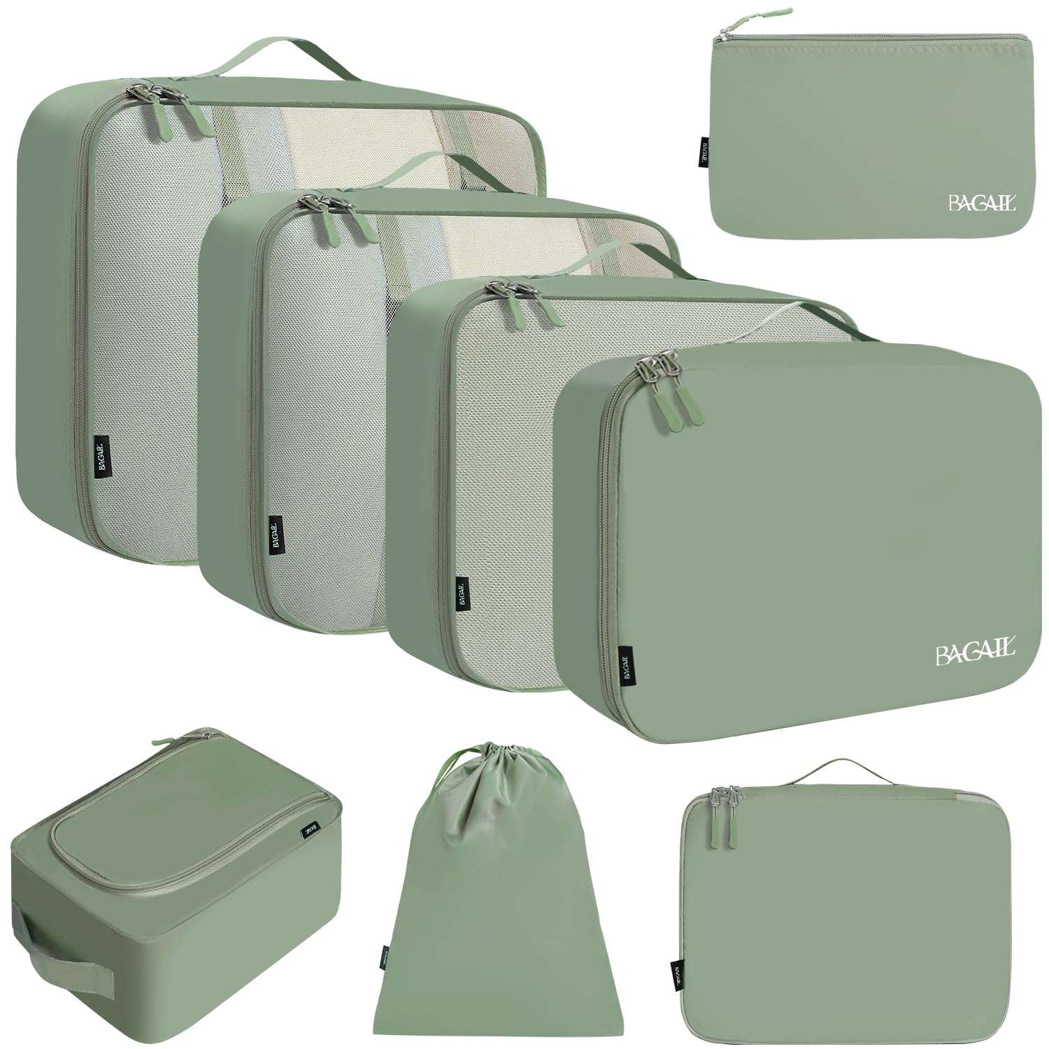 TravelMate 8-Piece Packing Cubes - Luggage Travel Bags by Handbags Specialist Headquarter | Available at Handbags Specialist Headquarter