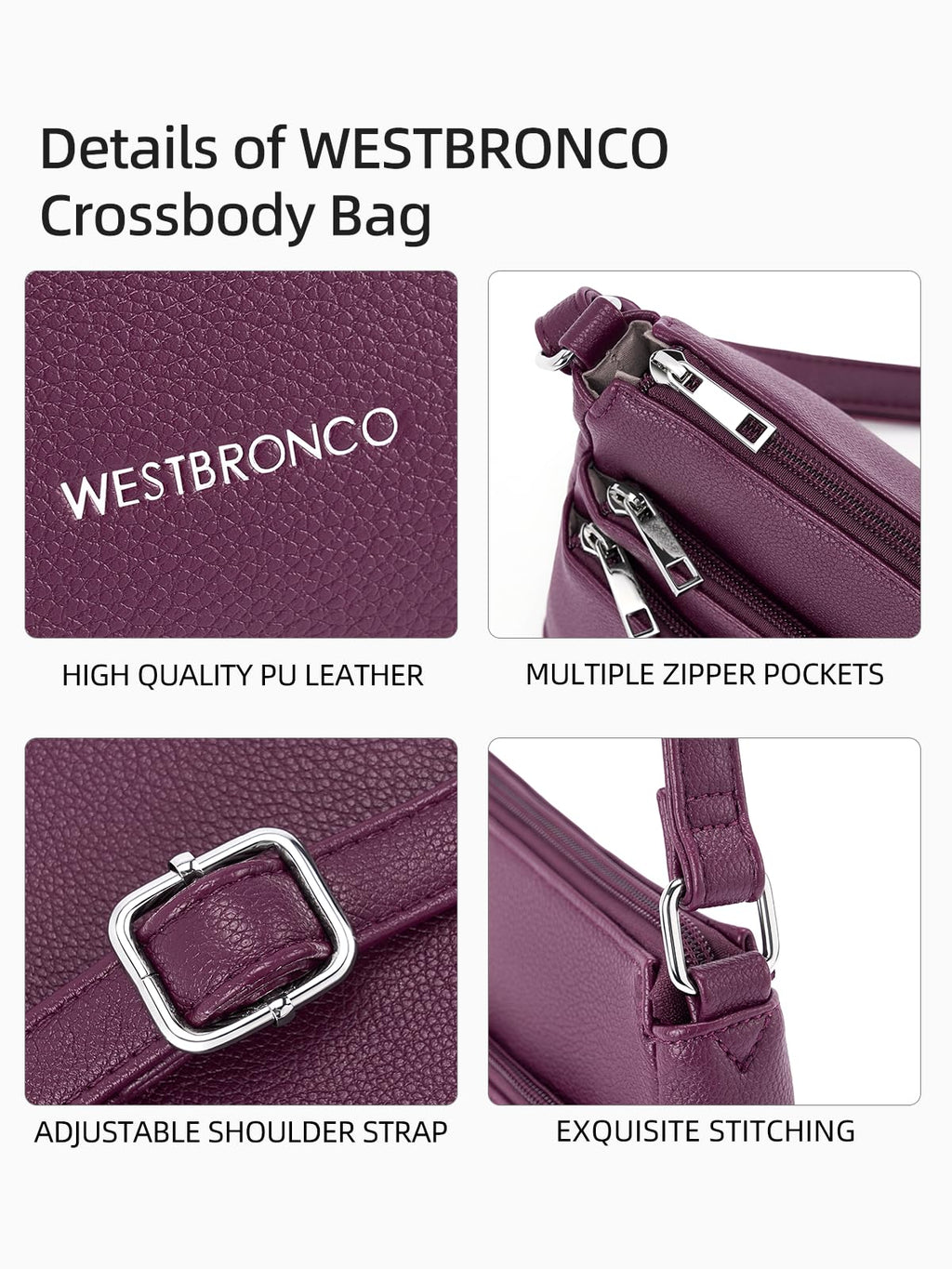 WestBronco ZipSatchel: Women's Medium Crossbody Bag - Handbags by Handbags Specialist Headquarter | Available at Handbags Specialist Headquarter
