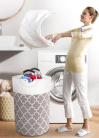 Collapsible Hamper Bag - Grey - Laundry Baskets by Handbags Specialist Headquarter | Available at Handbags Specialist Headquarter