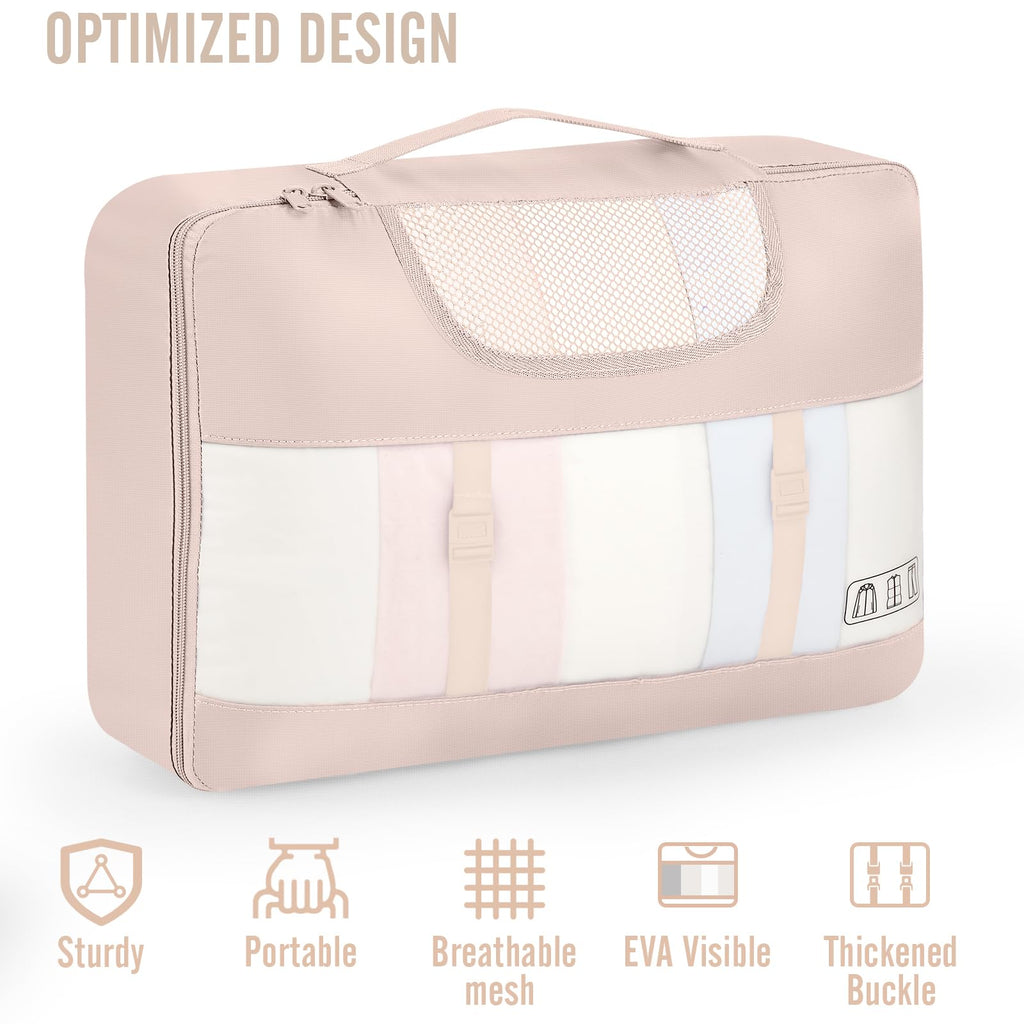 Veken Travel Cubes - 8 Piece Set - Luggage Travel Bags by Handbags Specialist Headquarter | Available at Handbags Specialist Headquarter