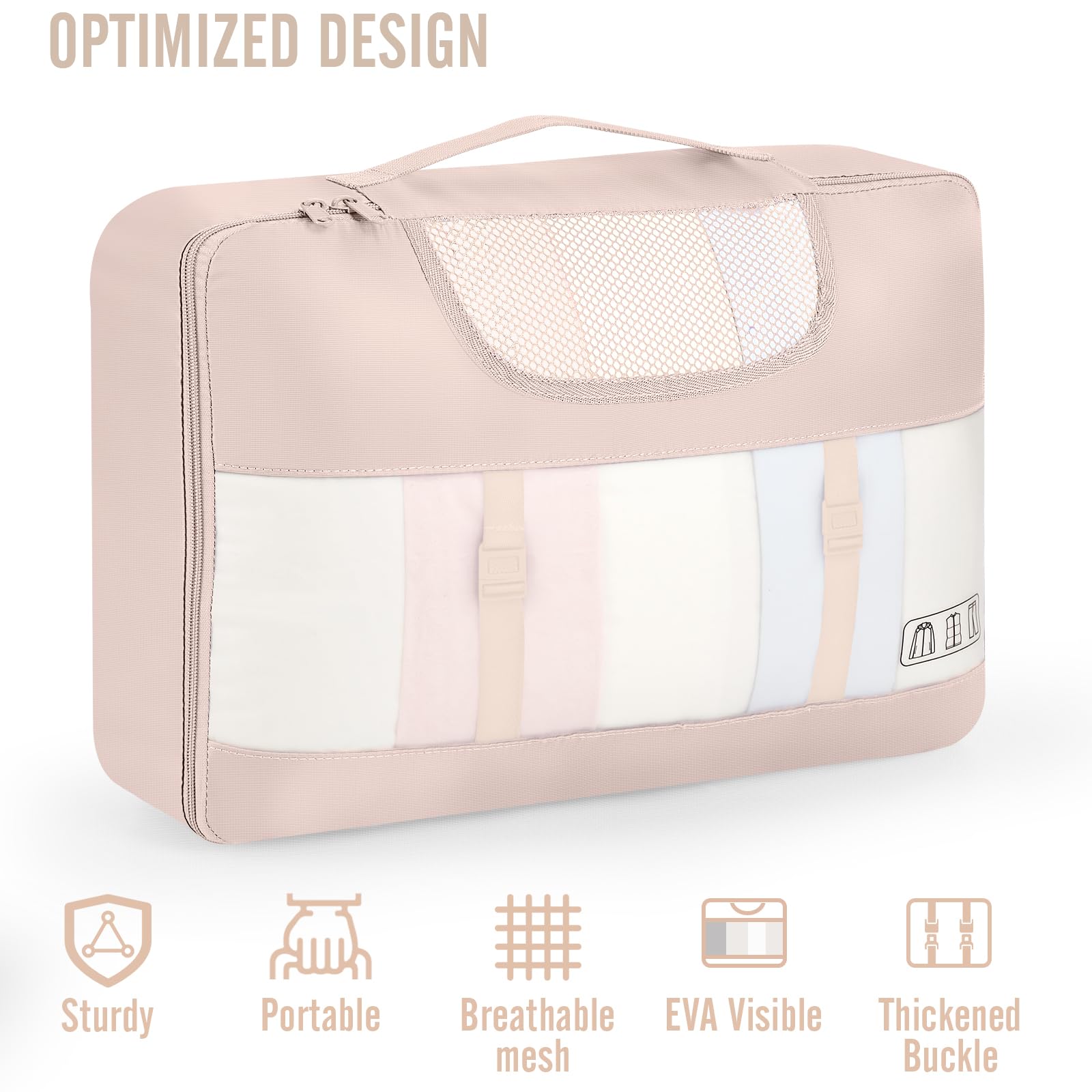 Veken Travel Cubes - 8 Piece Set - Luggage Travel Bags by Handbags Specialist Headquarter | Available at Handbags Specialist Headquarter