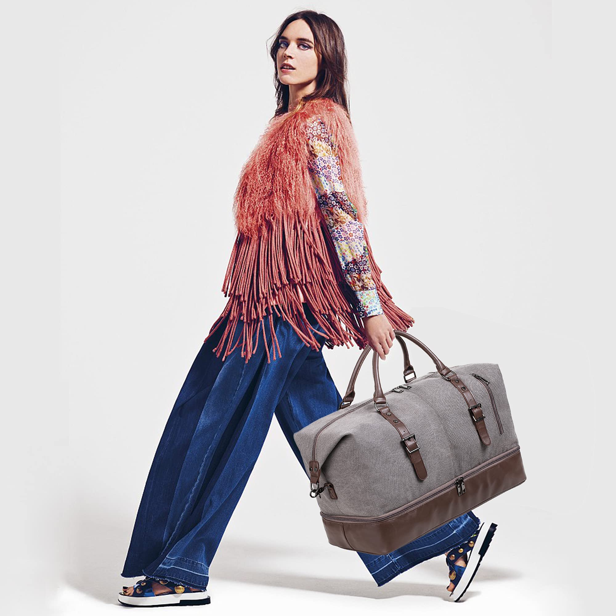 Weekender Overnight Travel Bag with Shoe Pouch