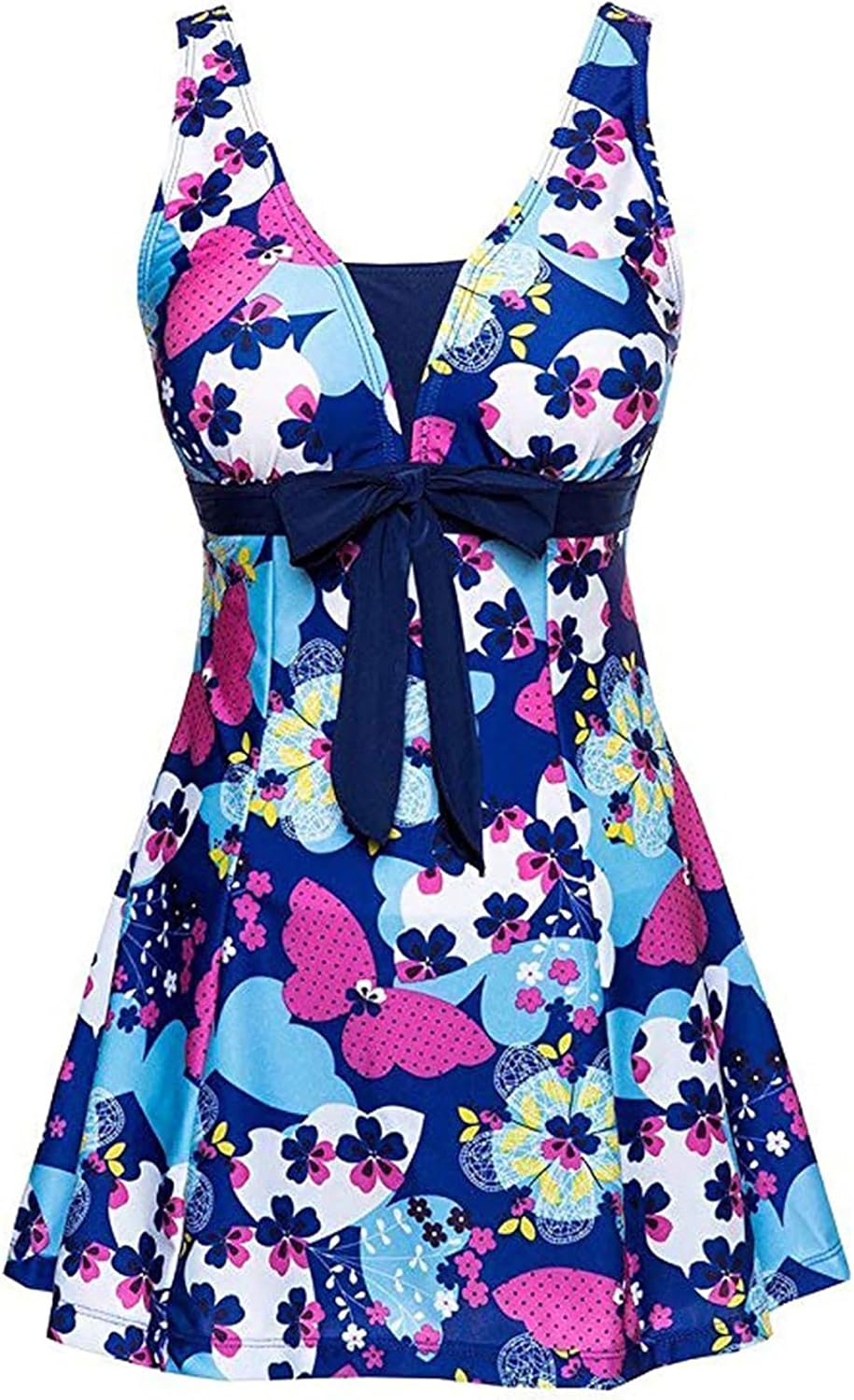 Plus Size Tummy Control Swimdress with Boyshorts