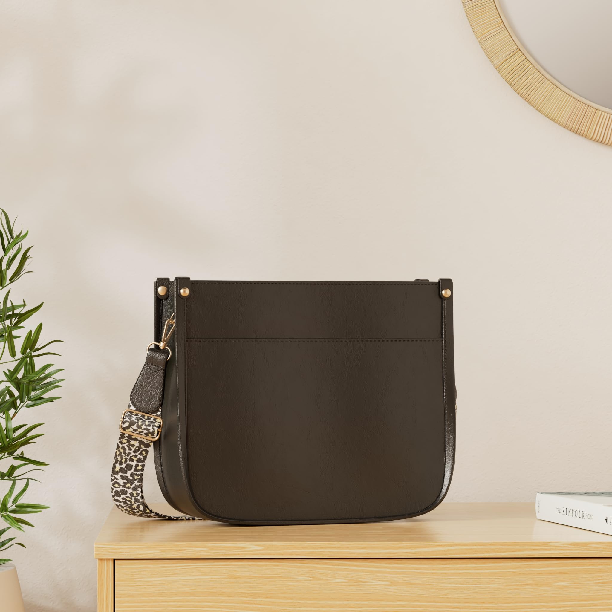 AUYOCO Chic Vegan Leather Crossbody Bag with Strap -  by Handbags Specialist Headquarter | Available at Handbags Specialist Headquarter