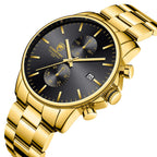 Golden Hour Elite Chrono Steel Men’s Quartz Watch