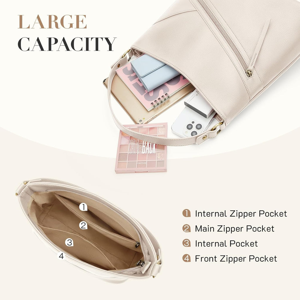 Pocket Zipper Hobo Bag - Hobo Bags by Handbags Specialist Headquarter | Available at Handbags Specialist Headquarter