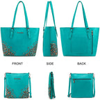 Leopard Luxe: Montana West 3pc Tote & Satchel Set