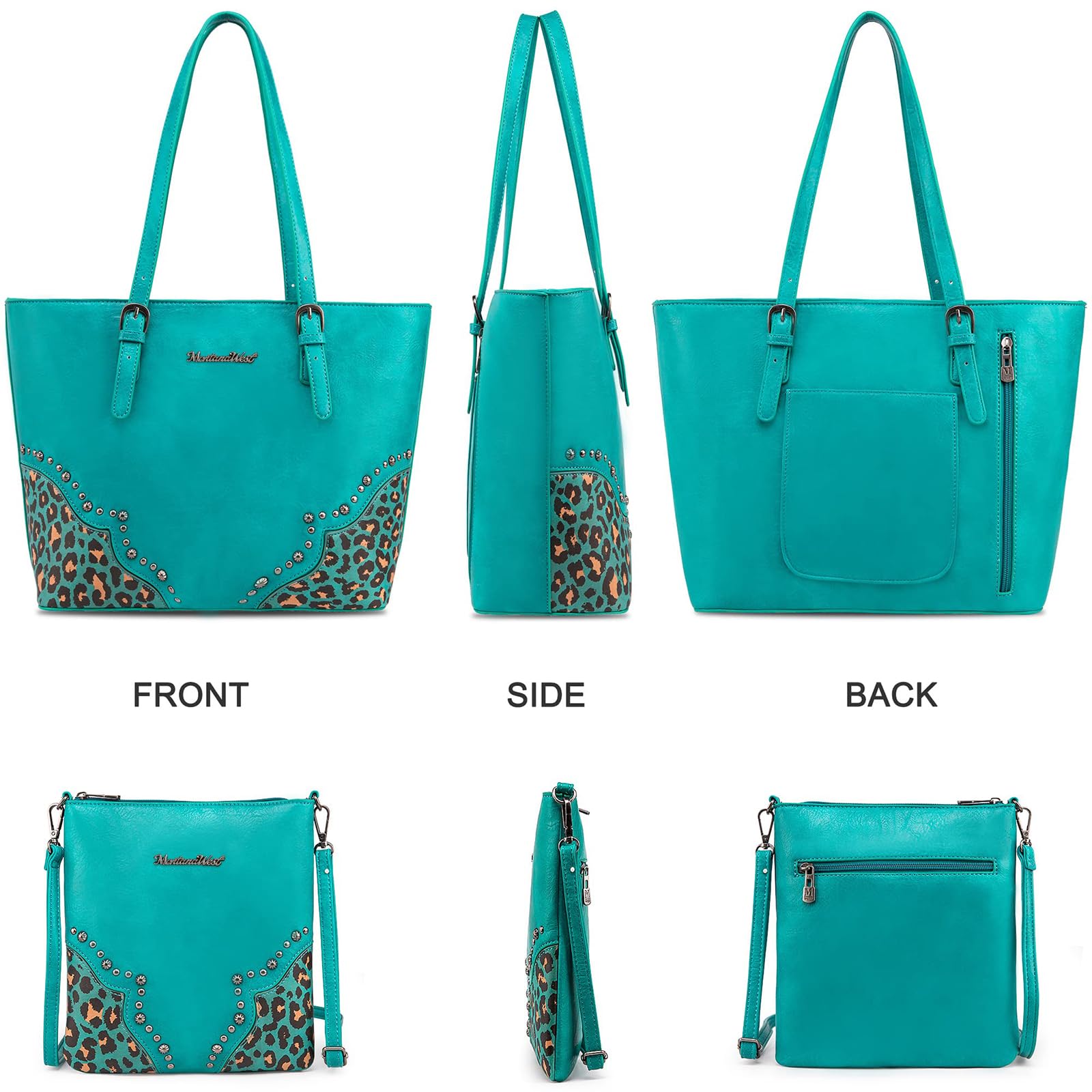 Leopard Luxe: Montana West 3pc Tote & Satchel Set