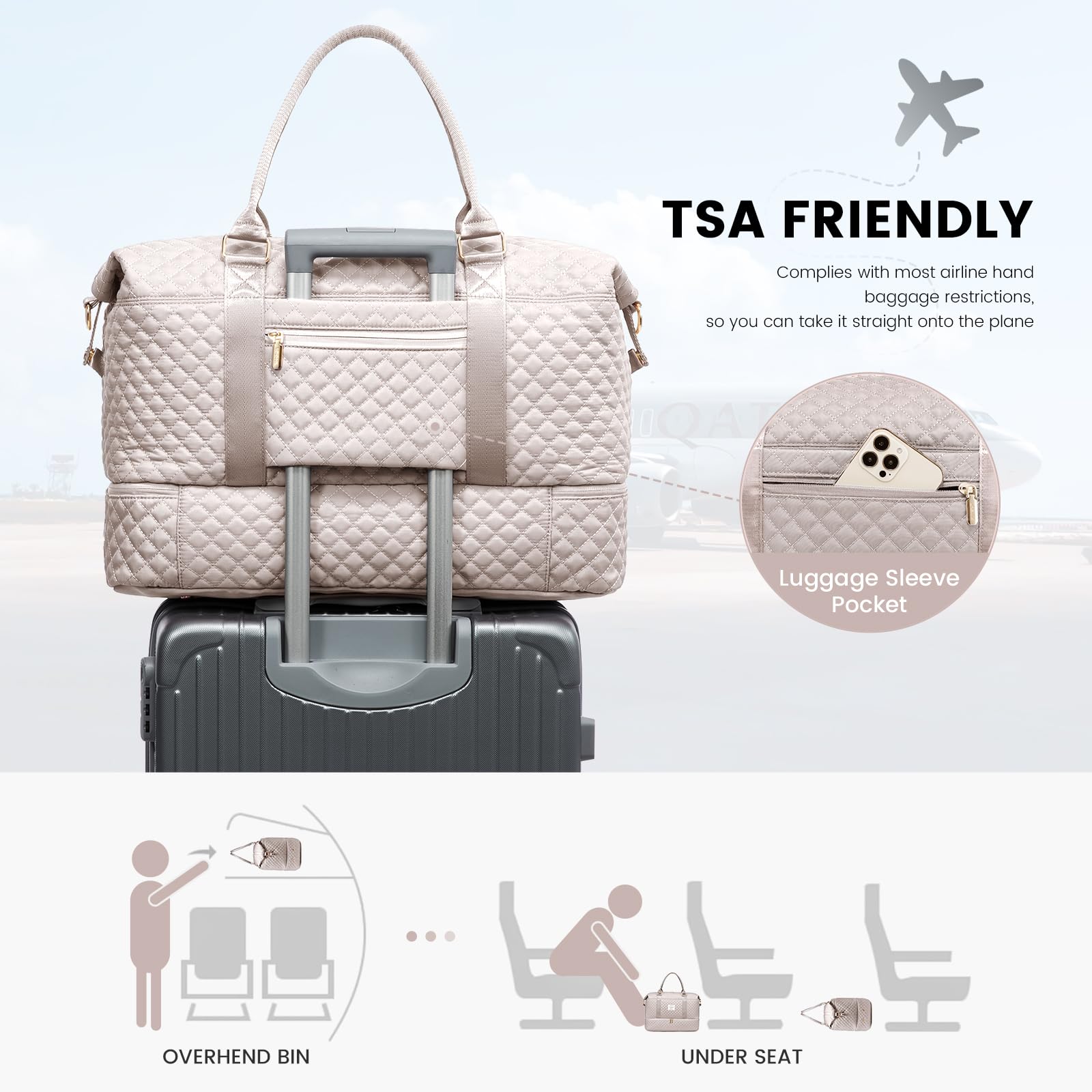 LOVEVOOK All-in-One Duffle: Travel & Gym Ready - Luggage Travel Bags by Handbags Specialist Headquarter | Available at Handbags Specialist Headquarter