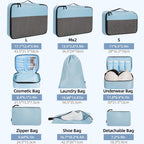 BAGAIL Travel Cubes: 8/9 Set Packing Organizers -  by Handbags Specialist Headquarter | Available at Handbags Specialist Headquarter