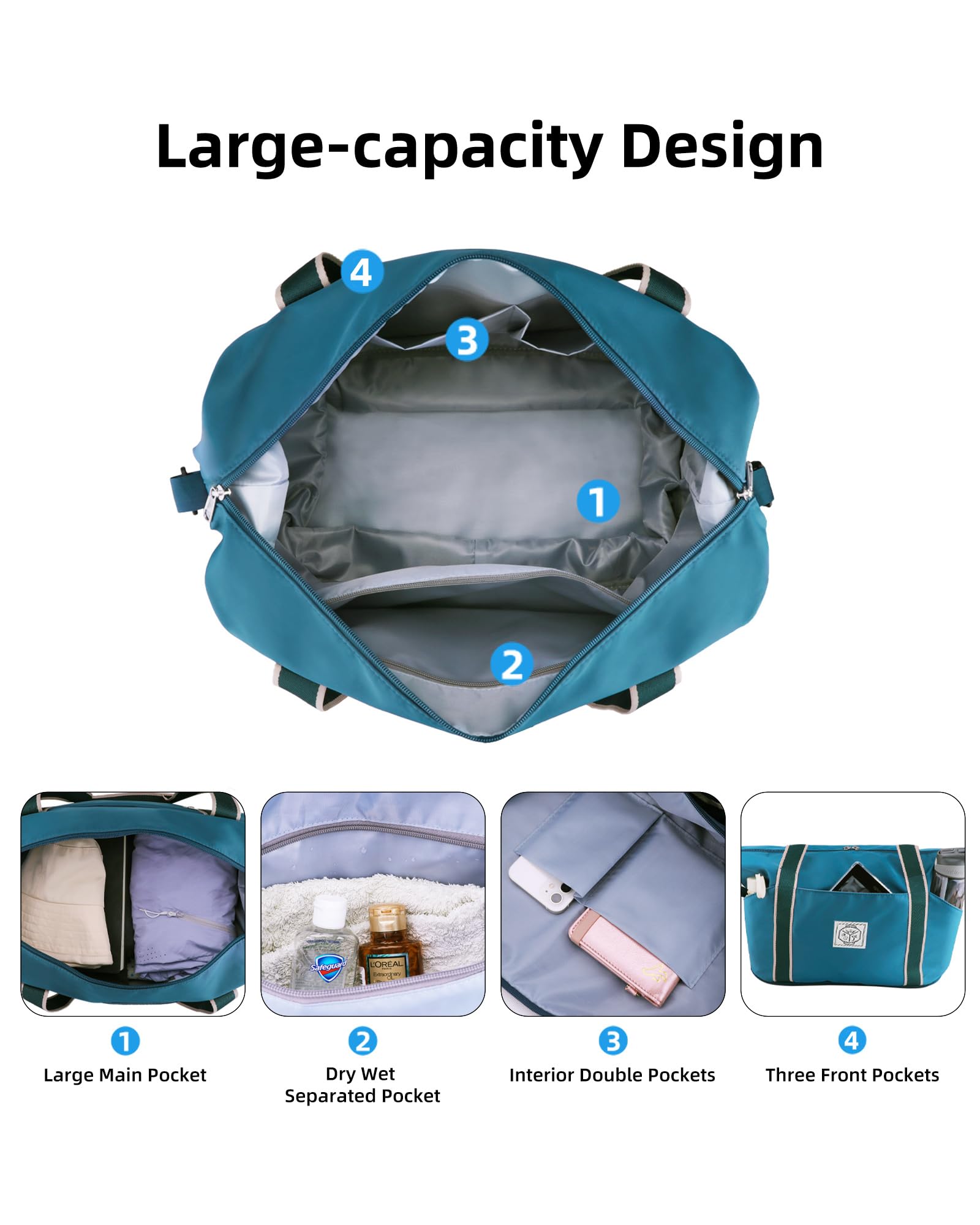 WALNEW Foldable Waterproof Travel Duffel Bag - Luggage Travel Bags by Handbags Specialist Headquarter | Available at Handbags Specialist Headquarter