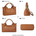 BOSTANTEN Leather Satchel Crossbody Handbag for Women