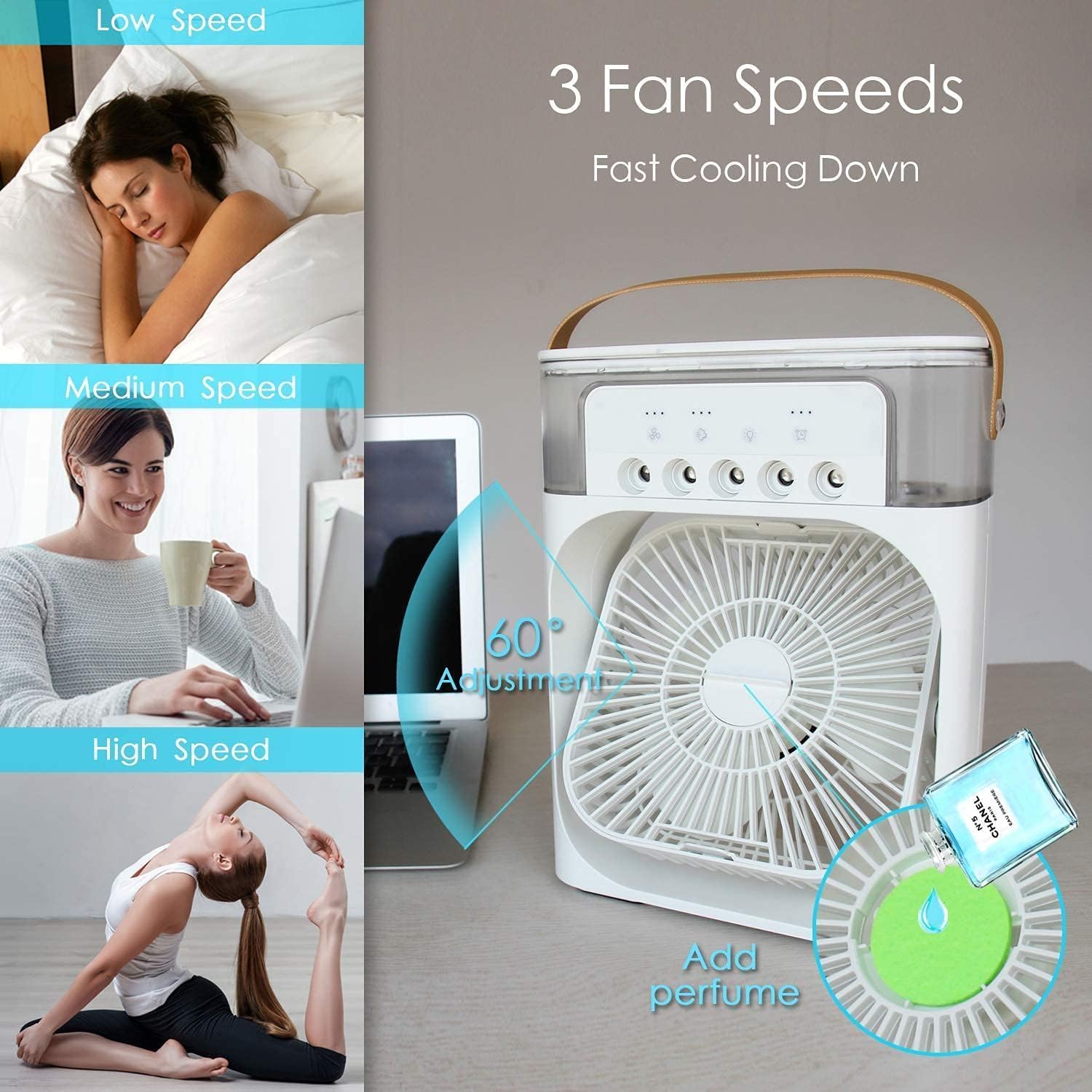 ECell Basics Mini Cooler - USB Portable Cooling Fan -  by Shop1104679861 Store | Available at Handbags Specialist Headquarter