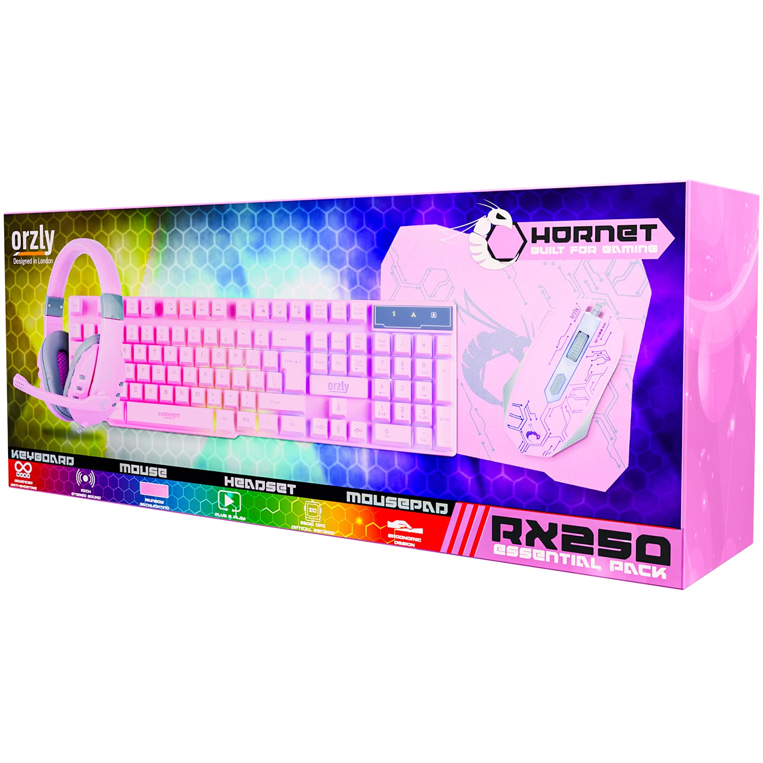 Hornet RX-250: 4-in-1 RGB Gaming Gear Bundle - Gaming Accessories by Handbags Specialist Headquarter | Available at Handbags Specialist Headquarter
