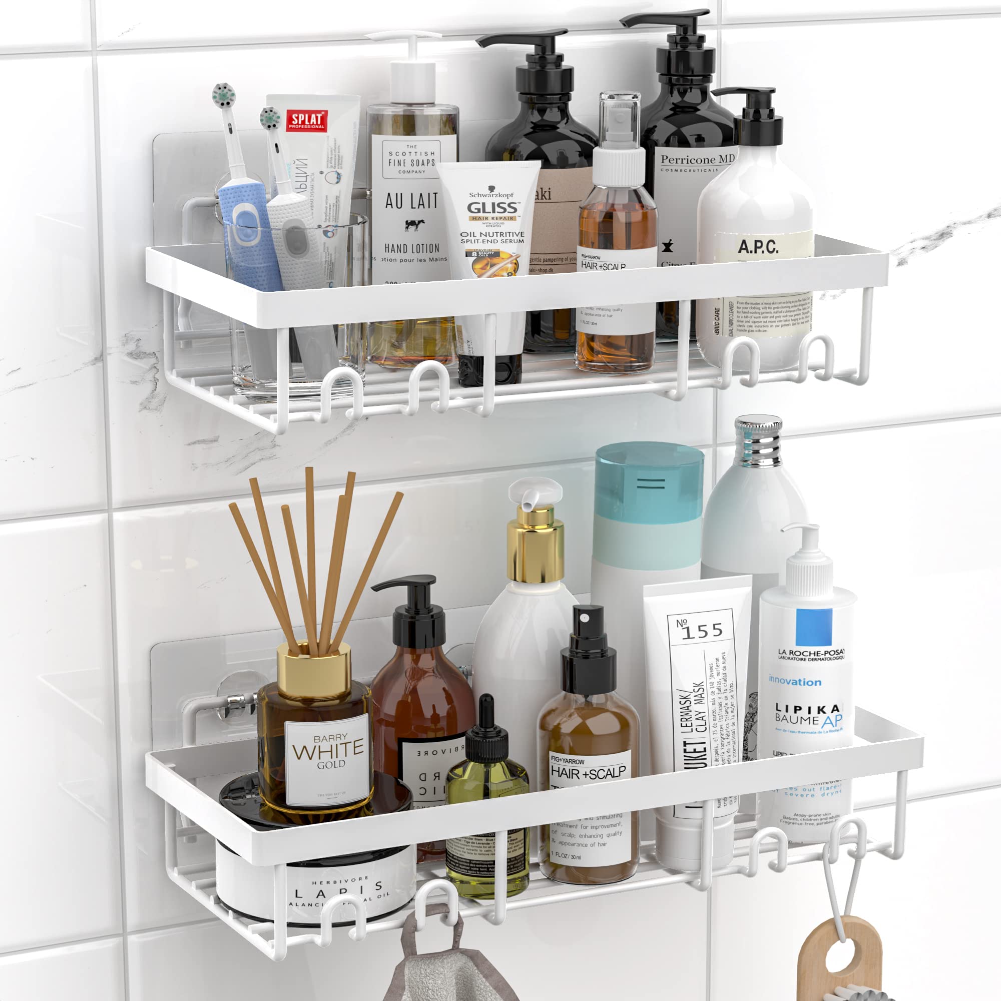 Moforoco Adhesive Shower Caddy Shelf Organizer - Decor by Handbags Specialist Headquarter | Available at Handbags Specialist Headquarter