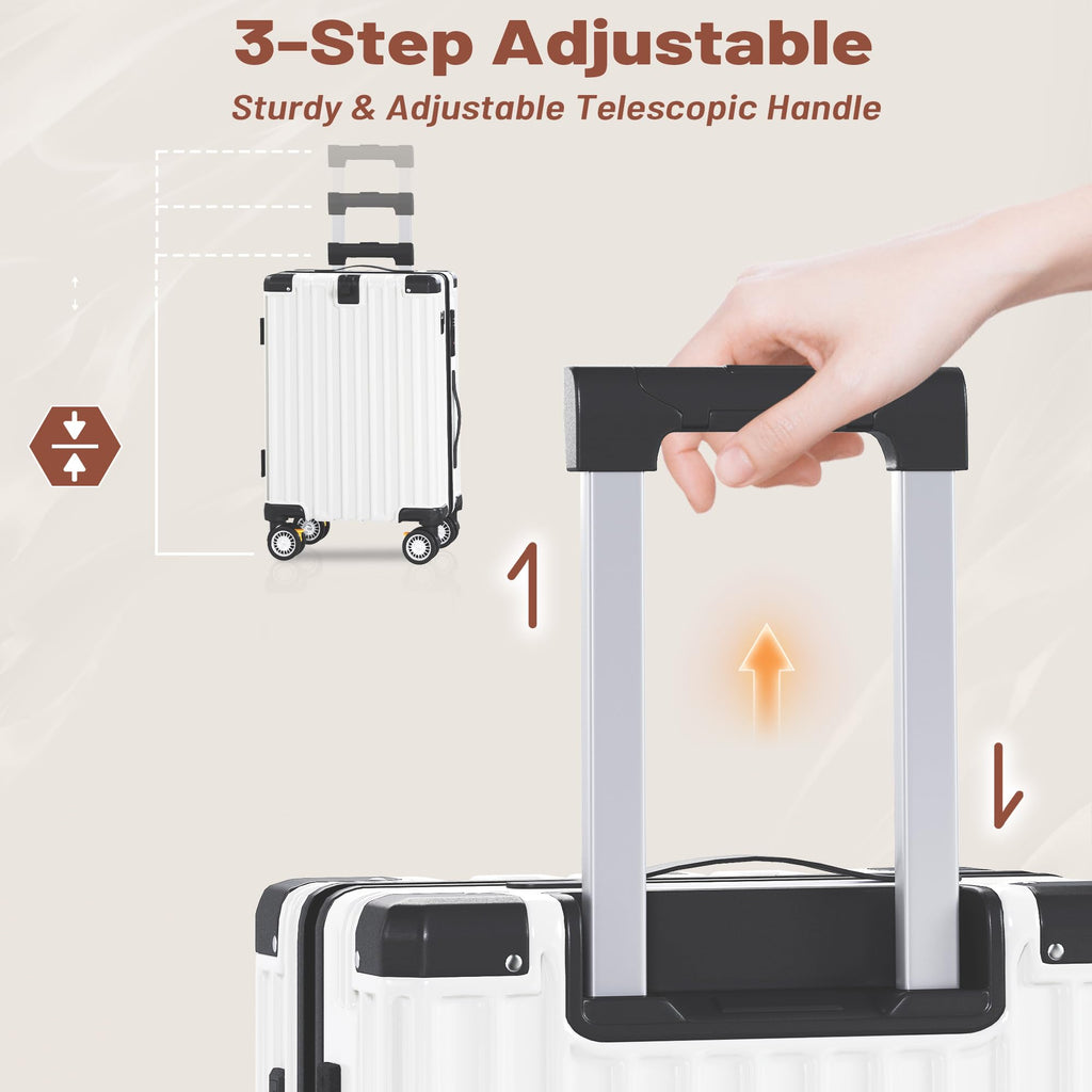 JetGlide 3pc Spinner: Expandable Hardshell Luggage - Travel Sets by Handbags Specialist Headquarter | Available at Handbags Specialist Headquarter