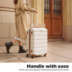 Coolife 3-Piece Hardshell Luggage Set - Navy