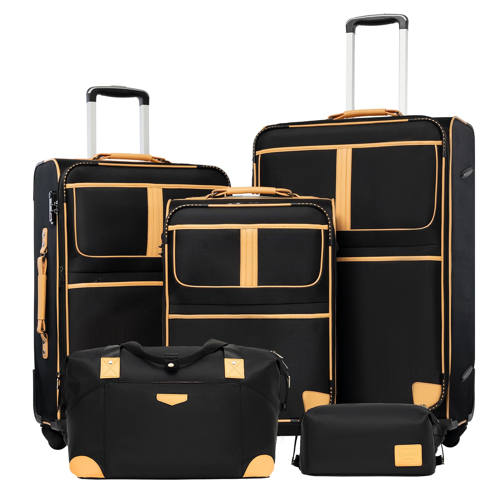 Coolife Expandable 4-Piece Spinner Luggage Set -  by Handbags Specialist Headquarter | Available at Handbags Specialist Headquarter