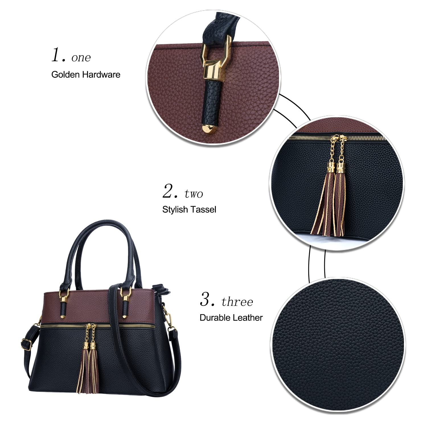 Luxe Leather Satchel & Crossbody Bags -  by Handbags Specialist Headquarter | Available at Handbags Specialist Headquarter