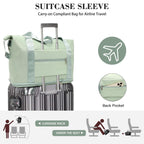 Pink Expandable Travel Duffel with Wet Pocket -  by Handbags Specialist Headquarter | Available at Handbags Specialist Headquarter