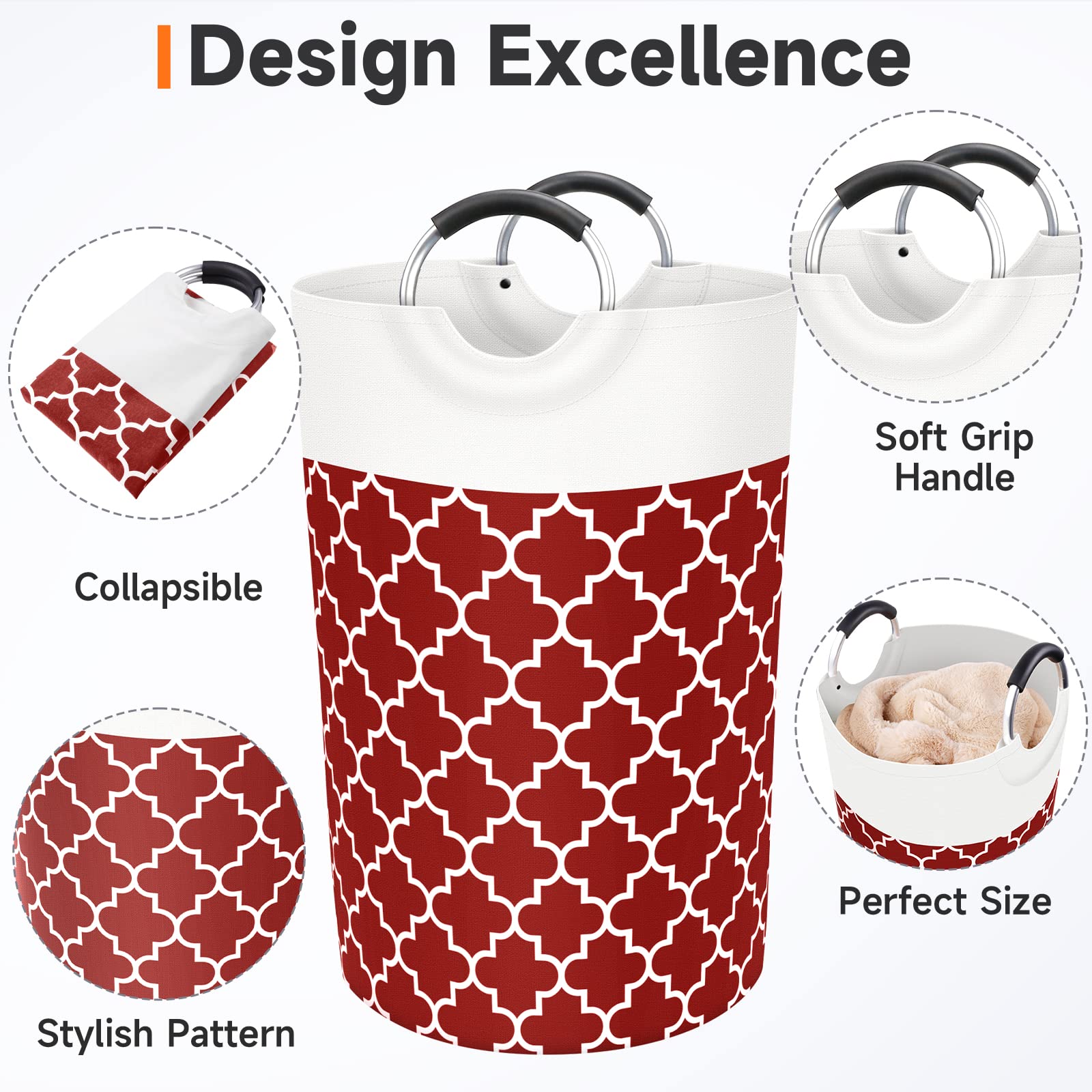 Collapsible Hamper Bag - Grey - Laundry Baskets by Handbags Specialist Headquarter | Available at Handbags Specialist Headquarter